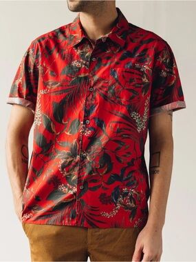 NORSE PROJECTS CARSTEN PRINT SHIRT Cotton Luxury button down lightweight medium